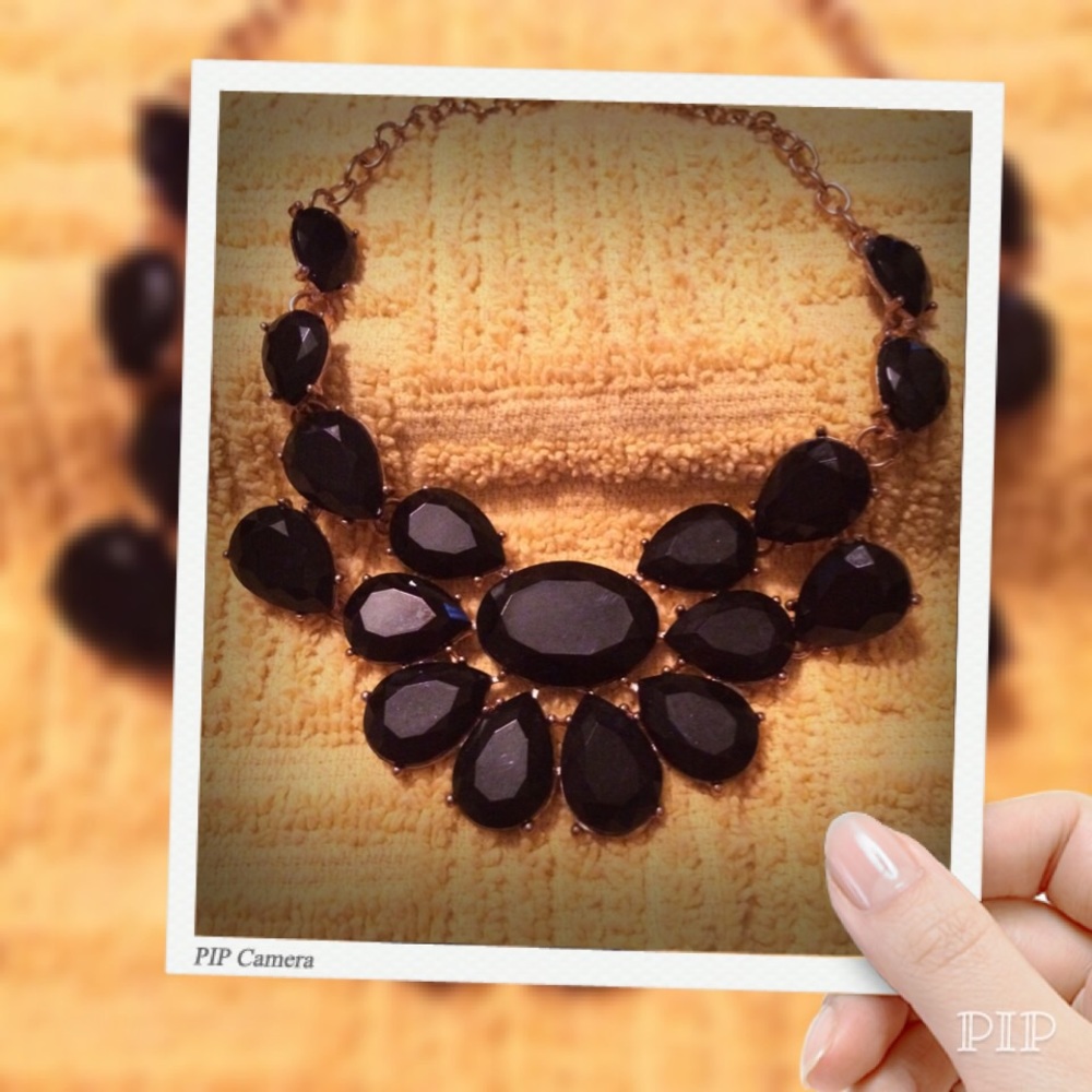 Black & gold statement necklace